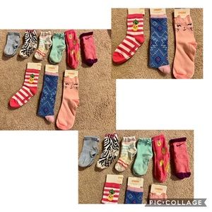 10 pairs of toddler/kid girl socks lot